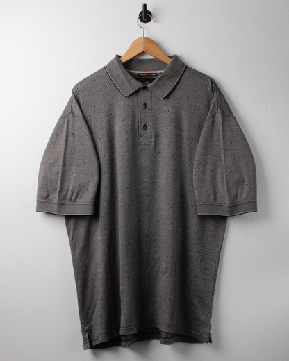 00s Greg Norman Grey Patterned Polo (XL)