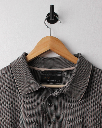 00s Greg Norman Grey Patterned Polo (XL)