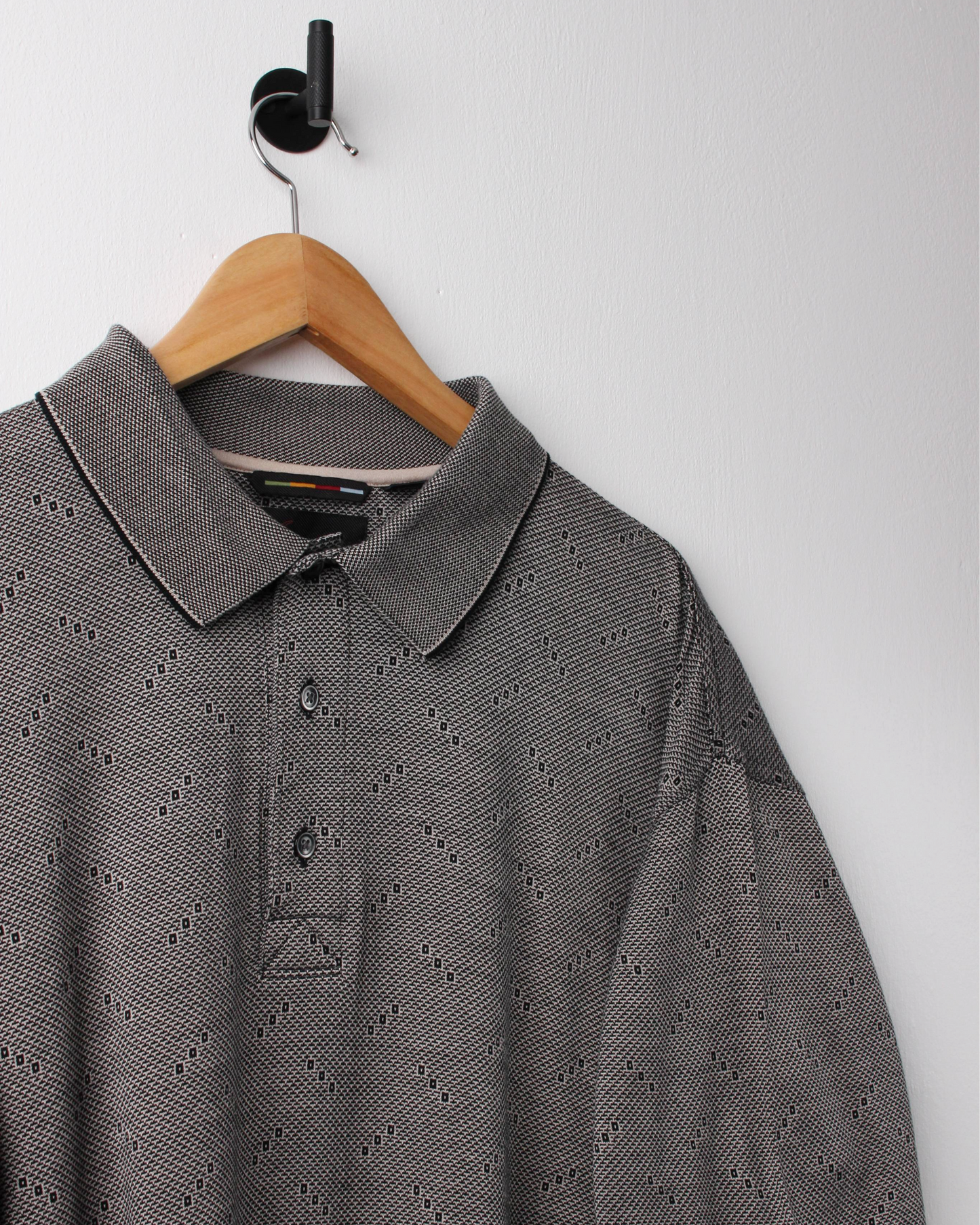 00s Greg Norman Grey Patterned Polo (XL)