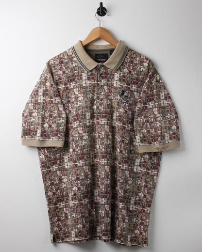 90s Greg Norman Mickey Mouse Graphic Abstract Polo (L)