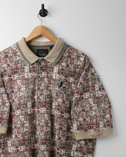 90s Greg Norman Mickey Mouse Graphic Abstract Polo (L)