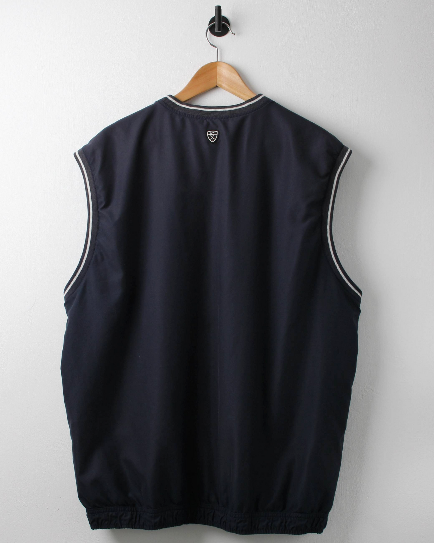 00s Nike Shield Logo Navy Golf Vest (XL)