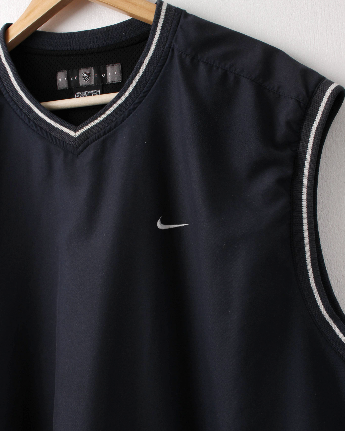 00s Nike Shield Logo Navy Golf Vest (XL)