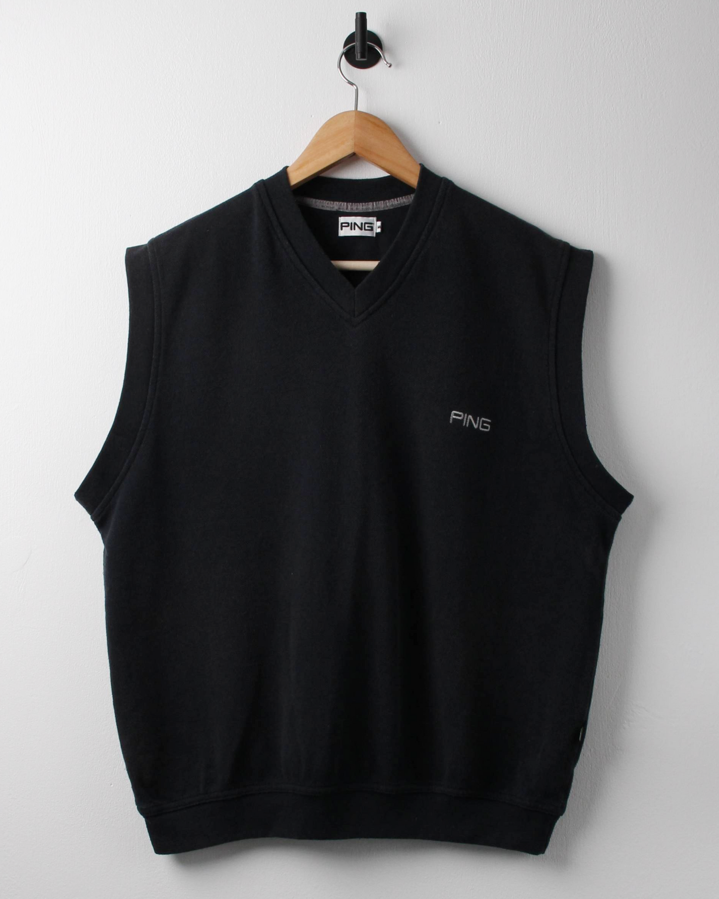 00s Ping ‘Mr Ping’ Logo Navy Cotton Golf Vest (S)