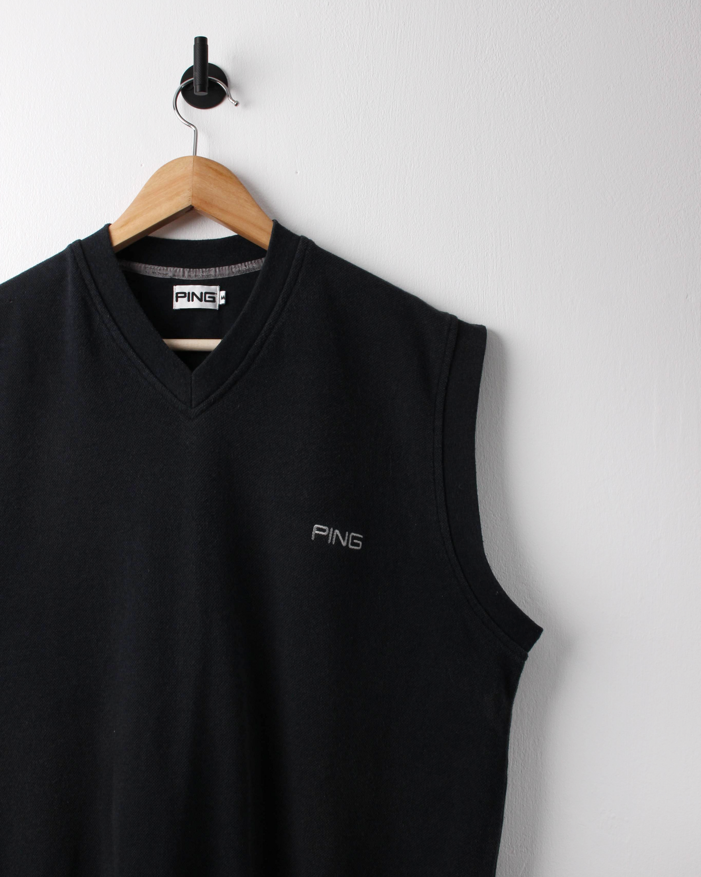 00s Ping ‘Mr Ping’ Logo Navy Cotton Golf Vest (S)