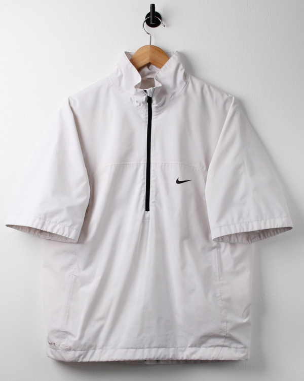 Modern Nike White Short Sleeve Windbreaker (M)