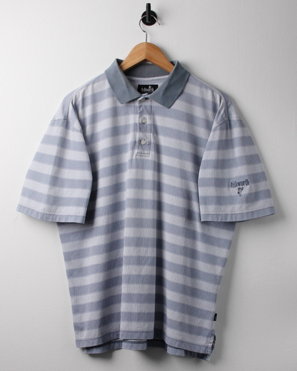 90s Ashworth Blue Geometric Polo (M)