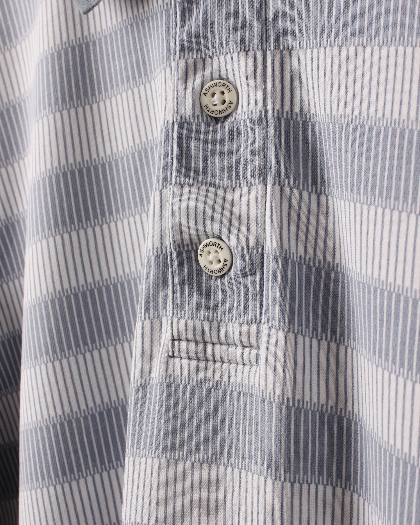 90s Ashworth Blue Geometric Polo (M)