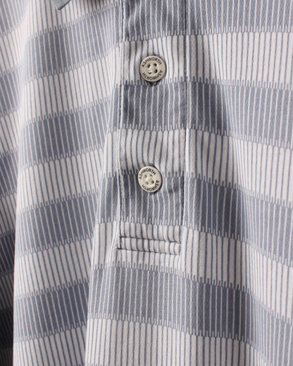 90s Ashworth Blue Geometric Polo (M)
