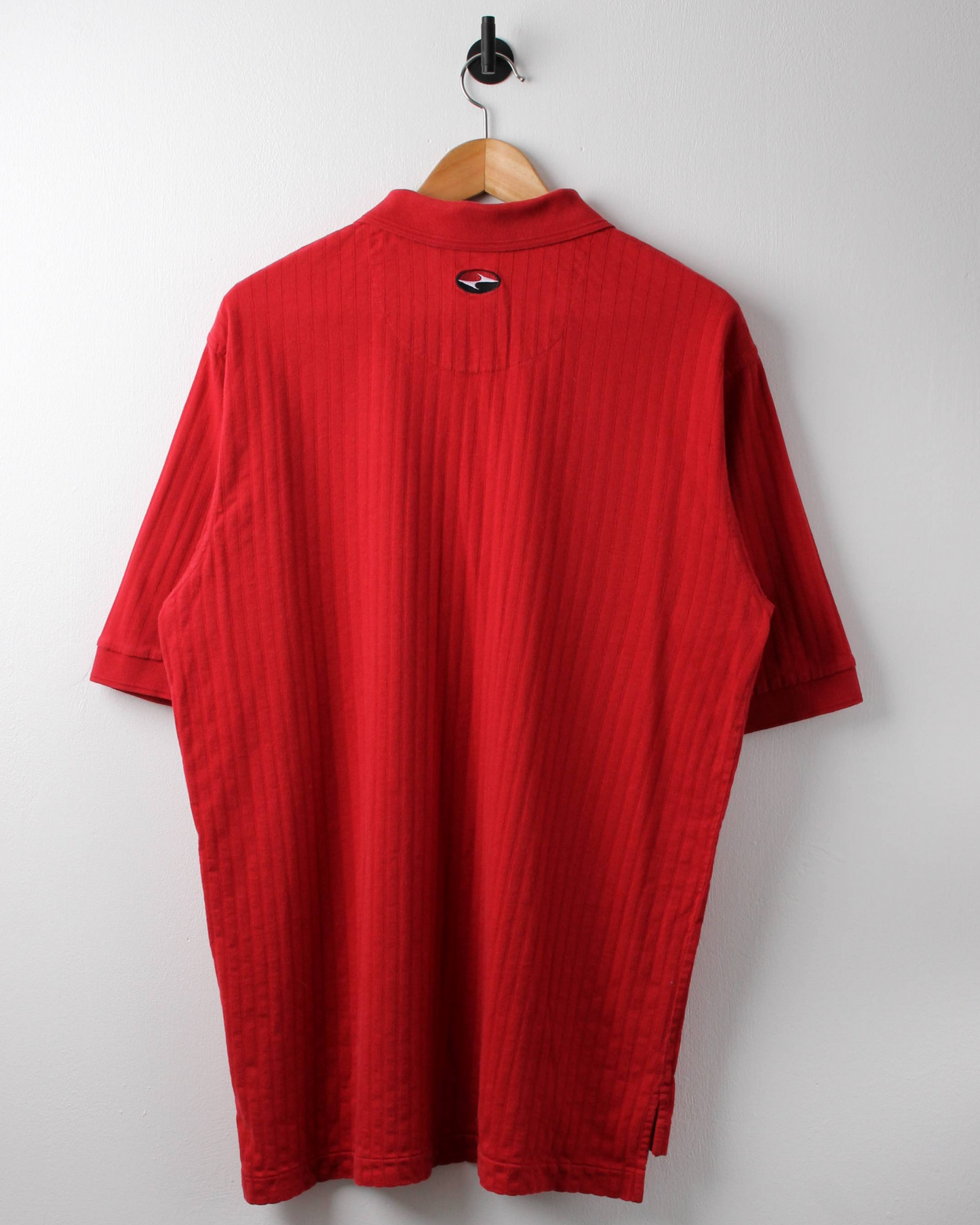 90s Nike Yin Yang Red Centre Swoosh Polo (L)