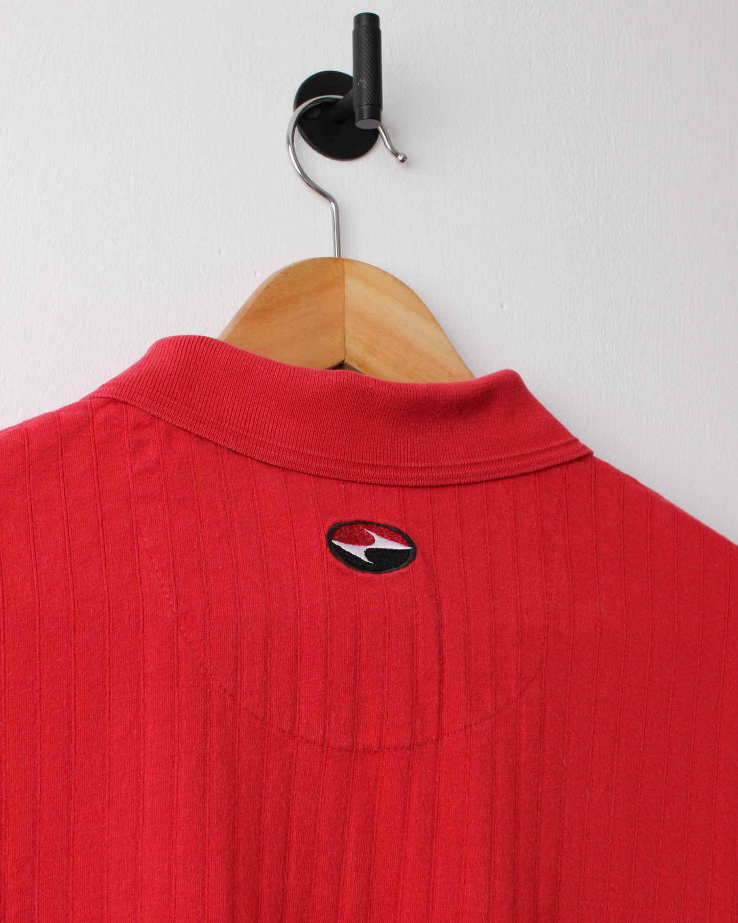 90s Nike Yin Yang Red Centre Swoosh Polo (L)