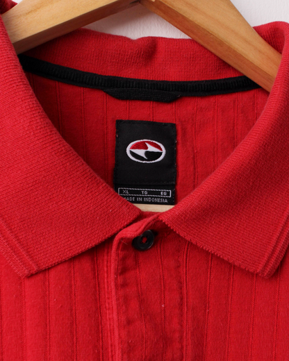 90s Nike Yin Yang Red Centre Swoosh Polo (L)
