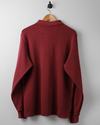 00s Nike Tiger Woods Long Sleeve Burgundy Polo (M)
