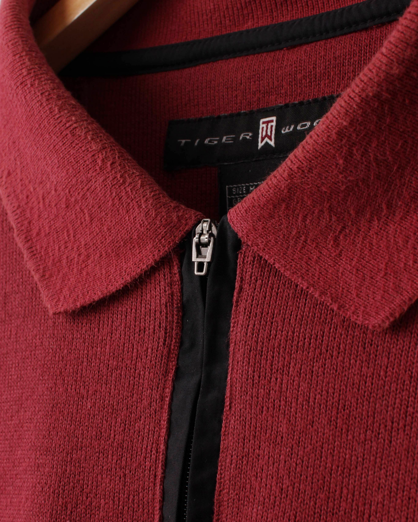 00s Nike Tiger Woods Long Sleeve Burgundy Polo (M)