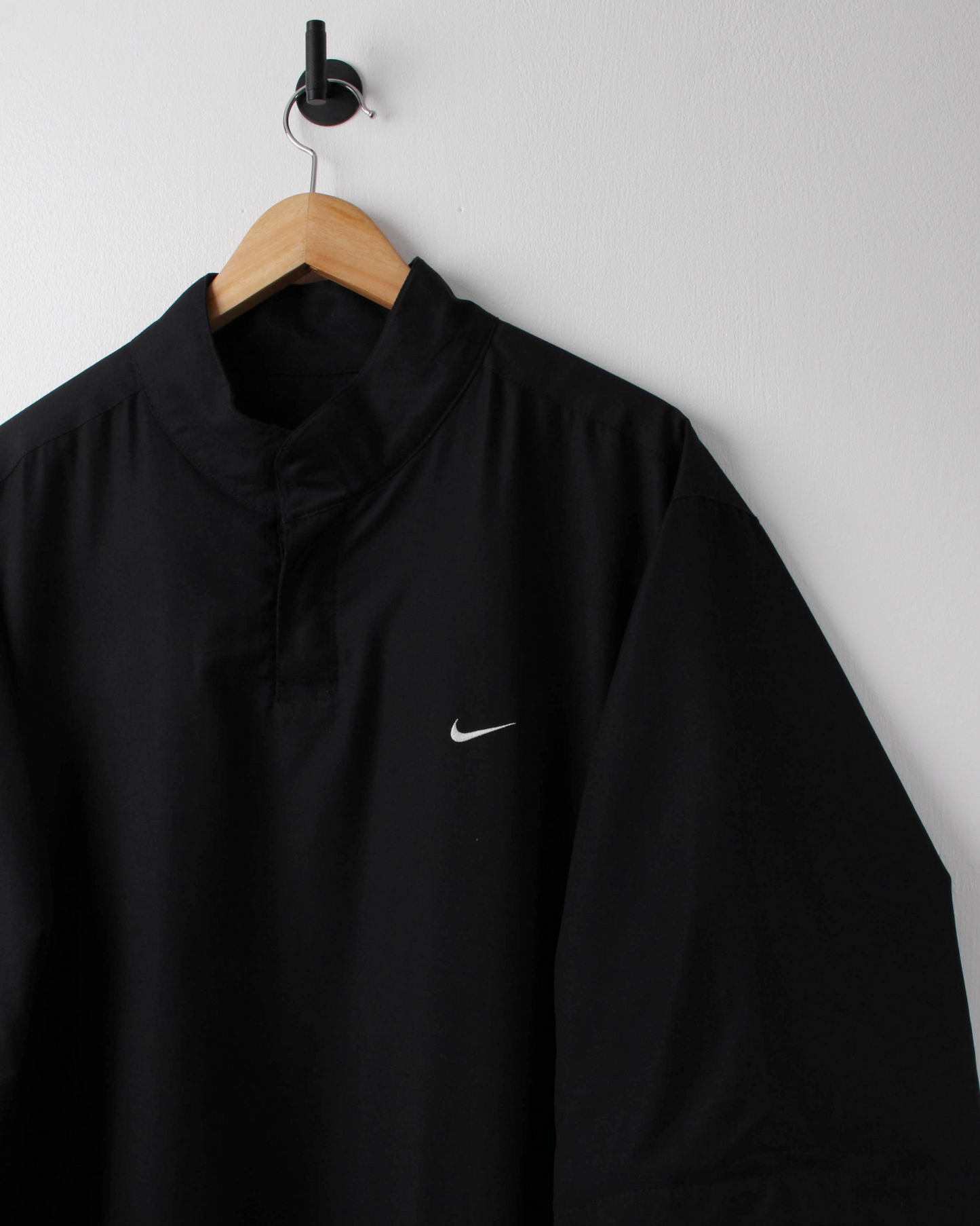00s Nike Shield Logo Black Short Sleeve Windbreaker (XL)