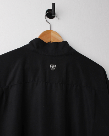 00s Nike Shield Logo Black Short Sleeve Windbreaker (XL)