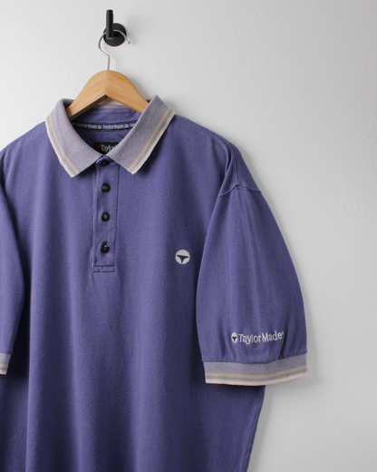 90s TaylorMade Blue & Cream Polo (L)