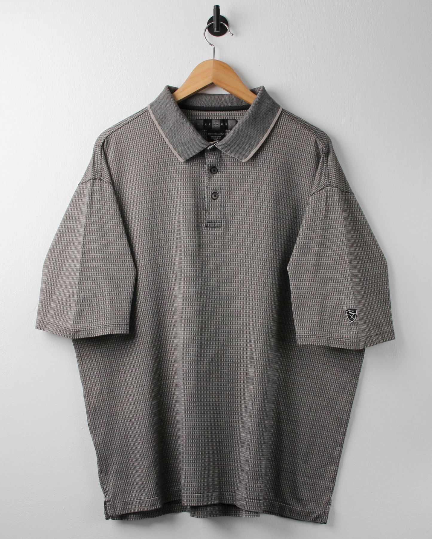 00s Nike Shield Logo Geometric  Polo (L)