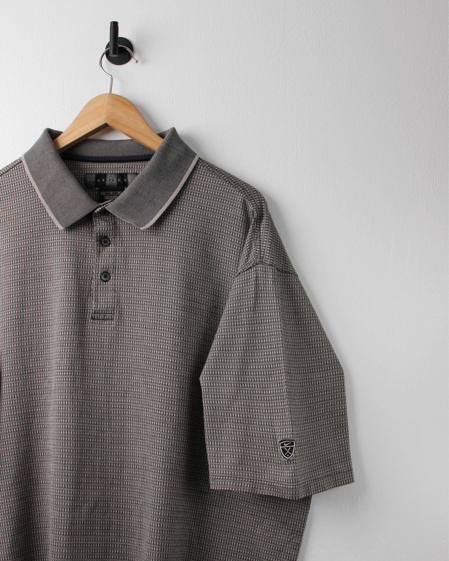 00s Nike Shield Logo Geometric  Polo (L)