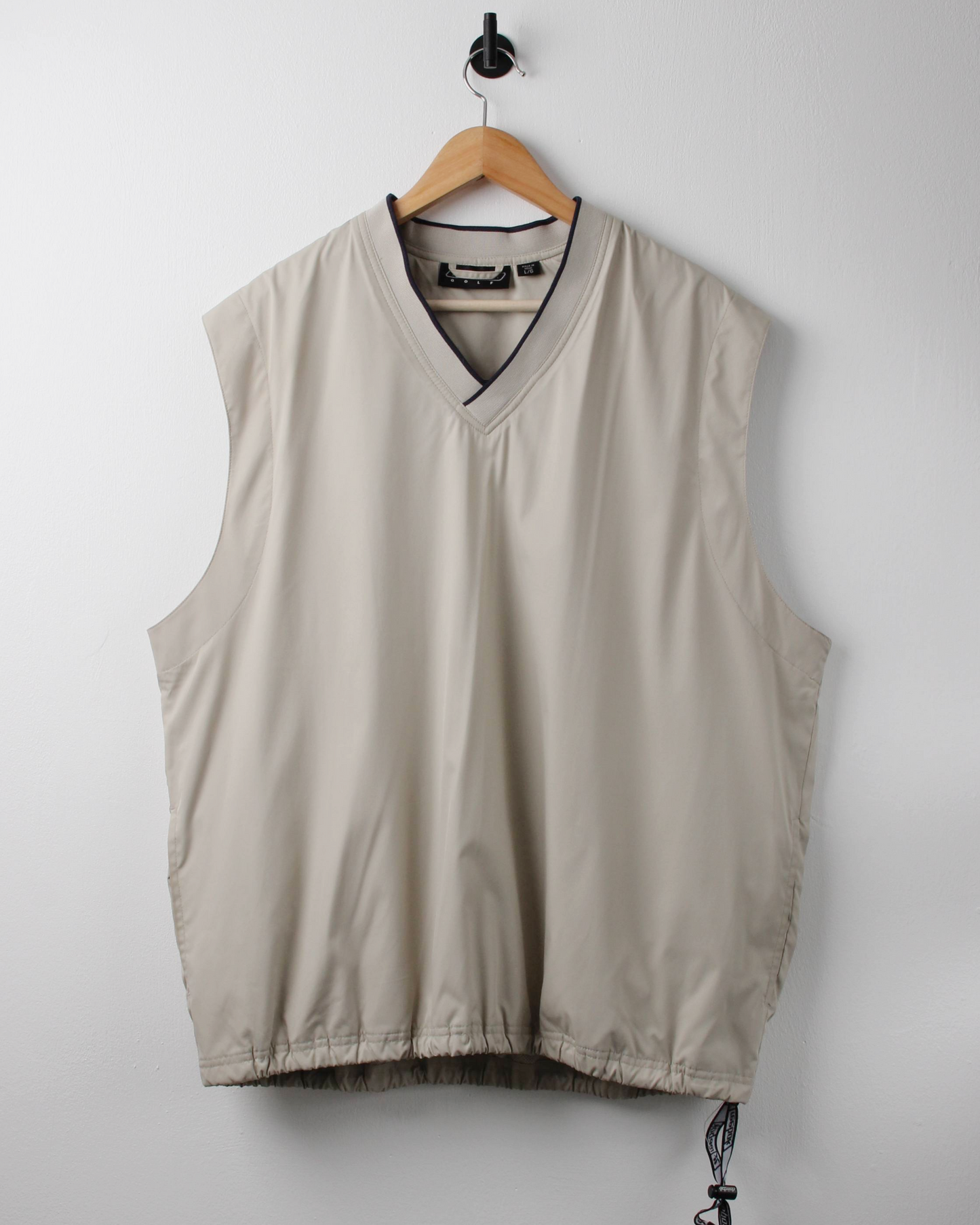 00s Reebok Cream Windbreaker Golf Vest (XL)