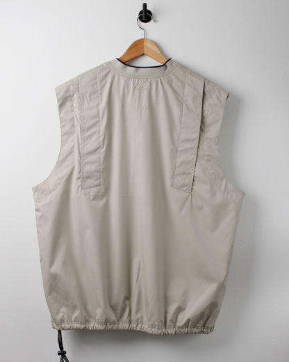 00s Reebok Cream Windbreaker Golf Vest (XL)