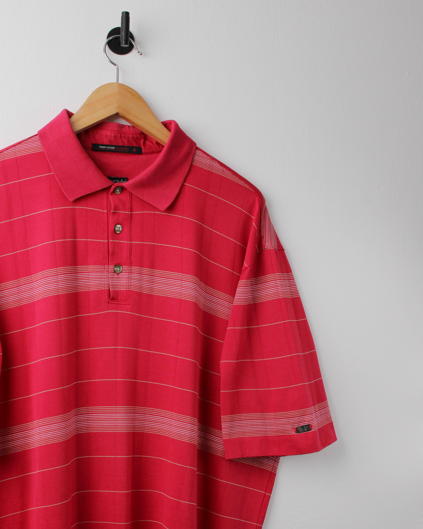 00s Nike Tiger Woods Red Striped Polo (L)