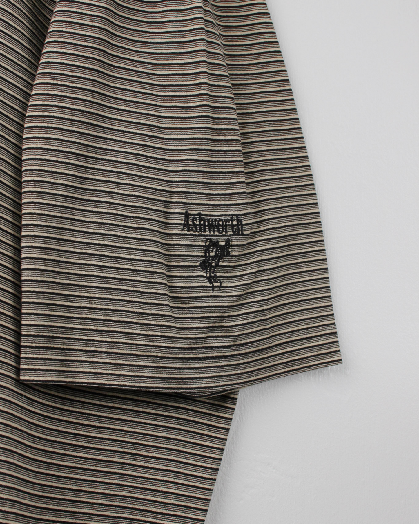 90s Ashworth Black & Yellow Striped Polo (XXL)