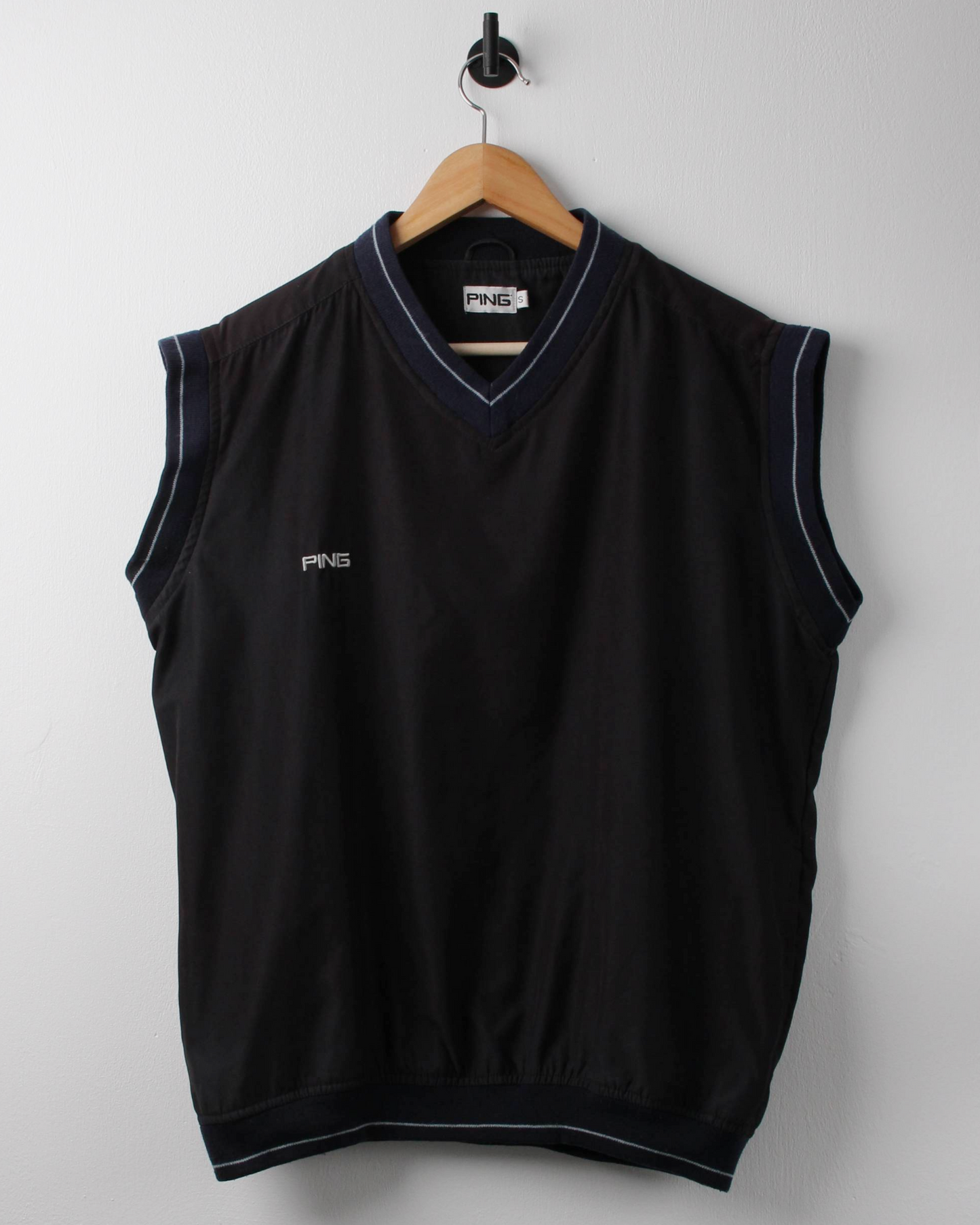 00s Ping ‘Mr Ping’ Logo Navy Golf Vest (S)