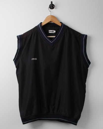 00s Ping ‘Mr Ping’ Logo Navy Golf Vest (S)