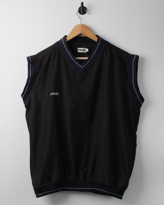 00s Ping ‘Mr Ping’ Logo Navy Golf Vest (S)