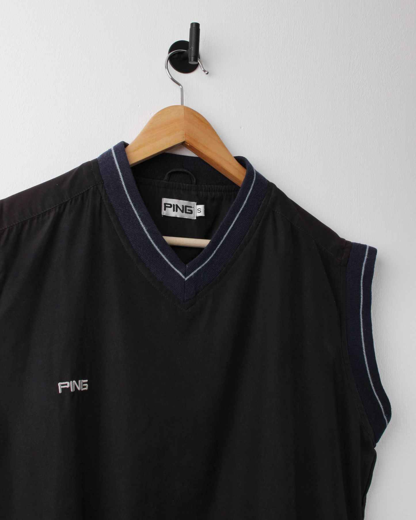 00s Ping ‘Mr Ping’ Logo Navy Golf Vest (S)