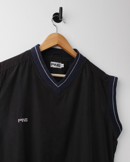 00s Ping ‘Mr Ping’ Logo Navy Golf Vest (S)