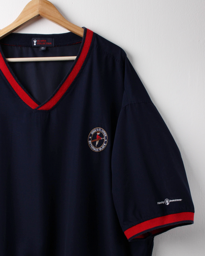 2002 US Open Bethpage Black Navy & Red V-Neck Windbreaker (XL)