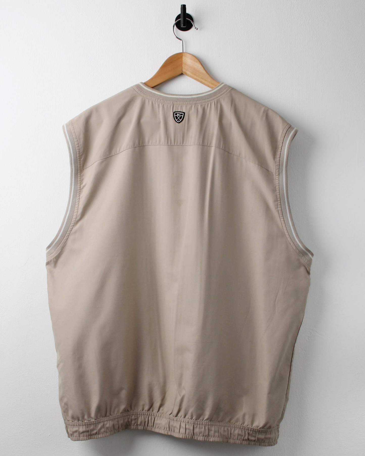 00s Nike Shield Logo Light Brown Golf Vest (XL)