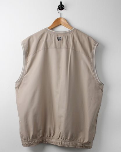 00s Nike Shield Logo Light Brown Golf Vest (XL)