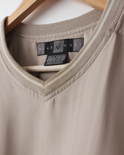 00s Nike Shield Logo Light Brown Golf Vest (XL)