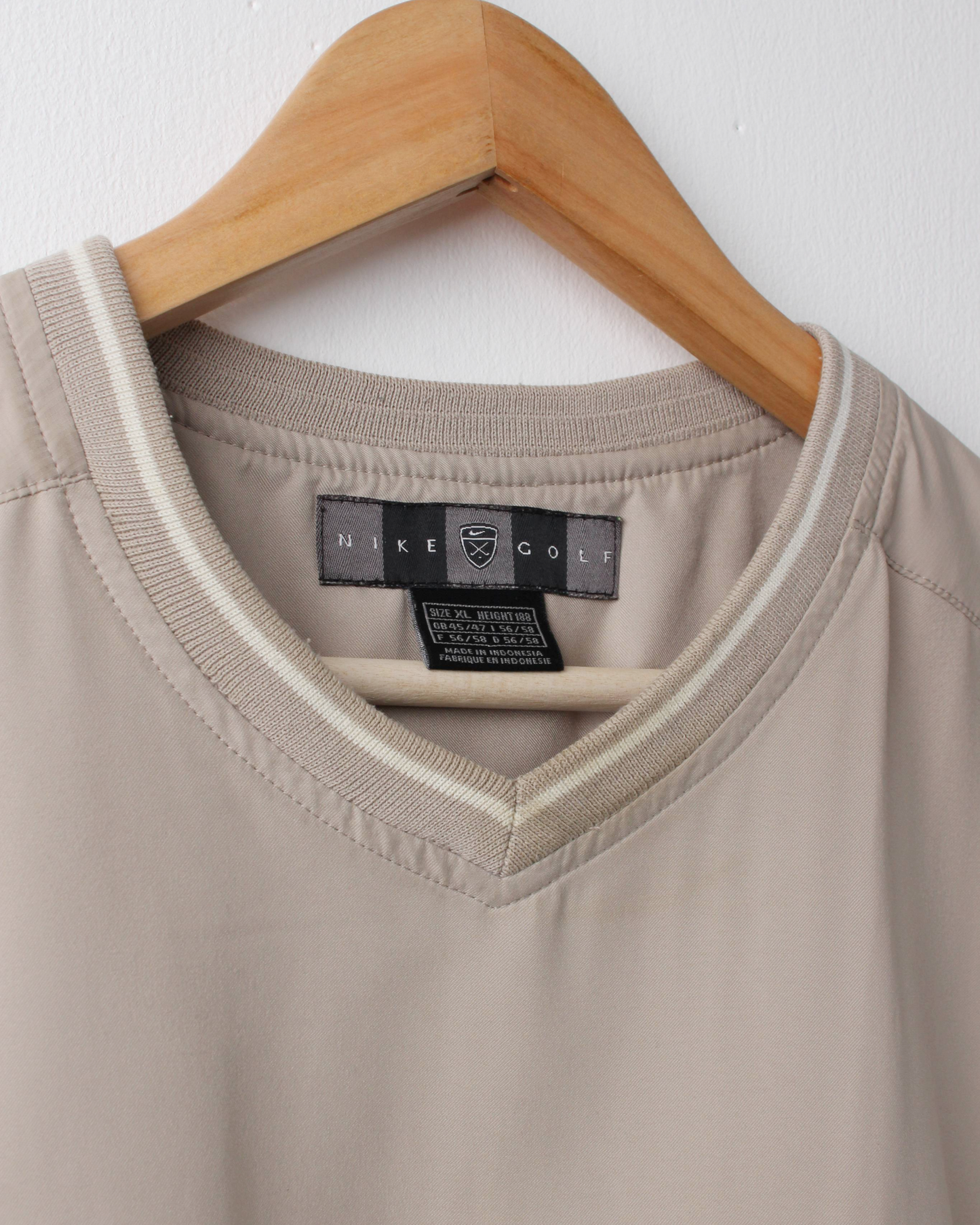 00s Nike Shield Logo Light Brown Golf Vest (XL)