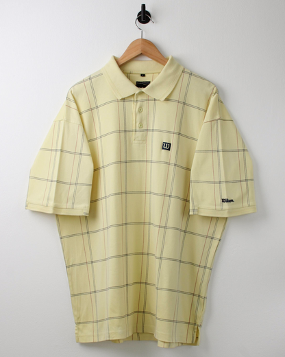 90s Wilson Yellow Plaid Polo (XL)