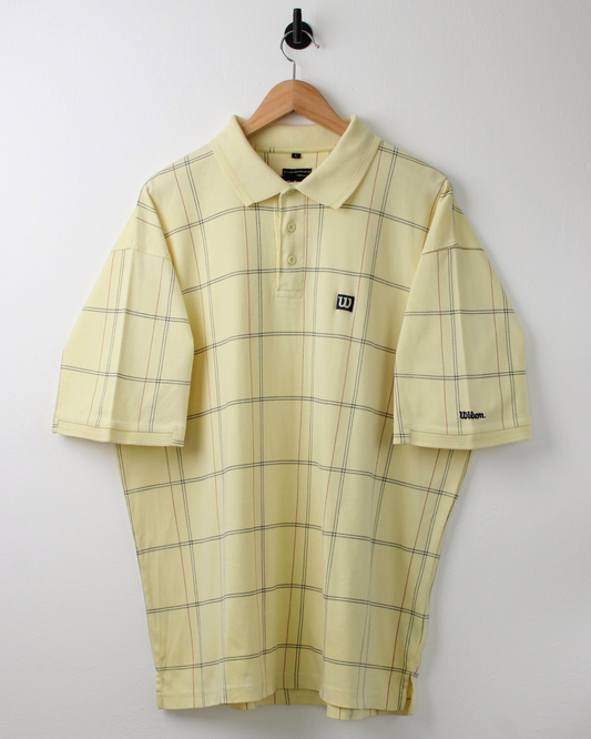 90s Wilson Yellow Plaid Polo (XL)