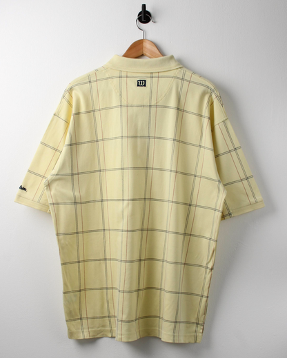 90s Wilson Yellow Plaid Polo (XL)