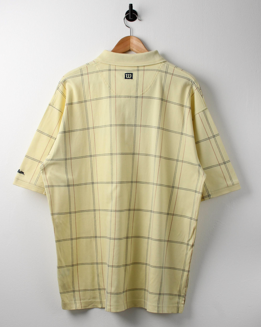 90s Wilson Yellow Plaid Polo (XL)