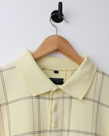 90s Wilson Yellow Plaid Polo (XL)