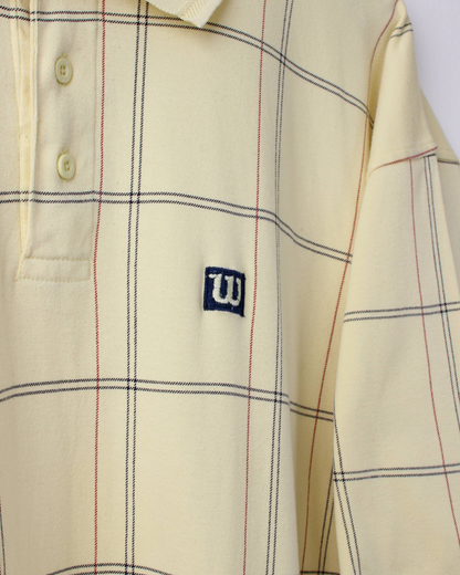 90s Wilson Yellow Plaid Polo (XL)