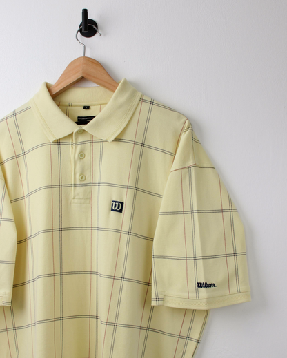 90s Wilson Yellow Plaid Polo (XL)