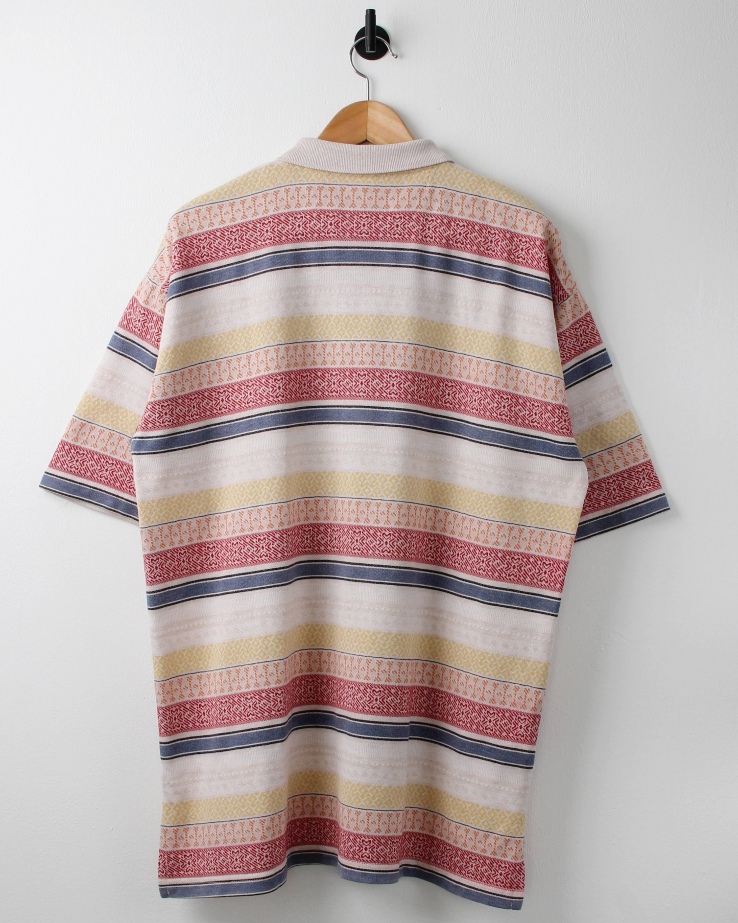 90s Quarterback Abstract Striped Polo (XL)