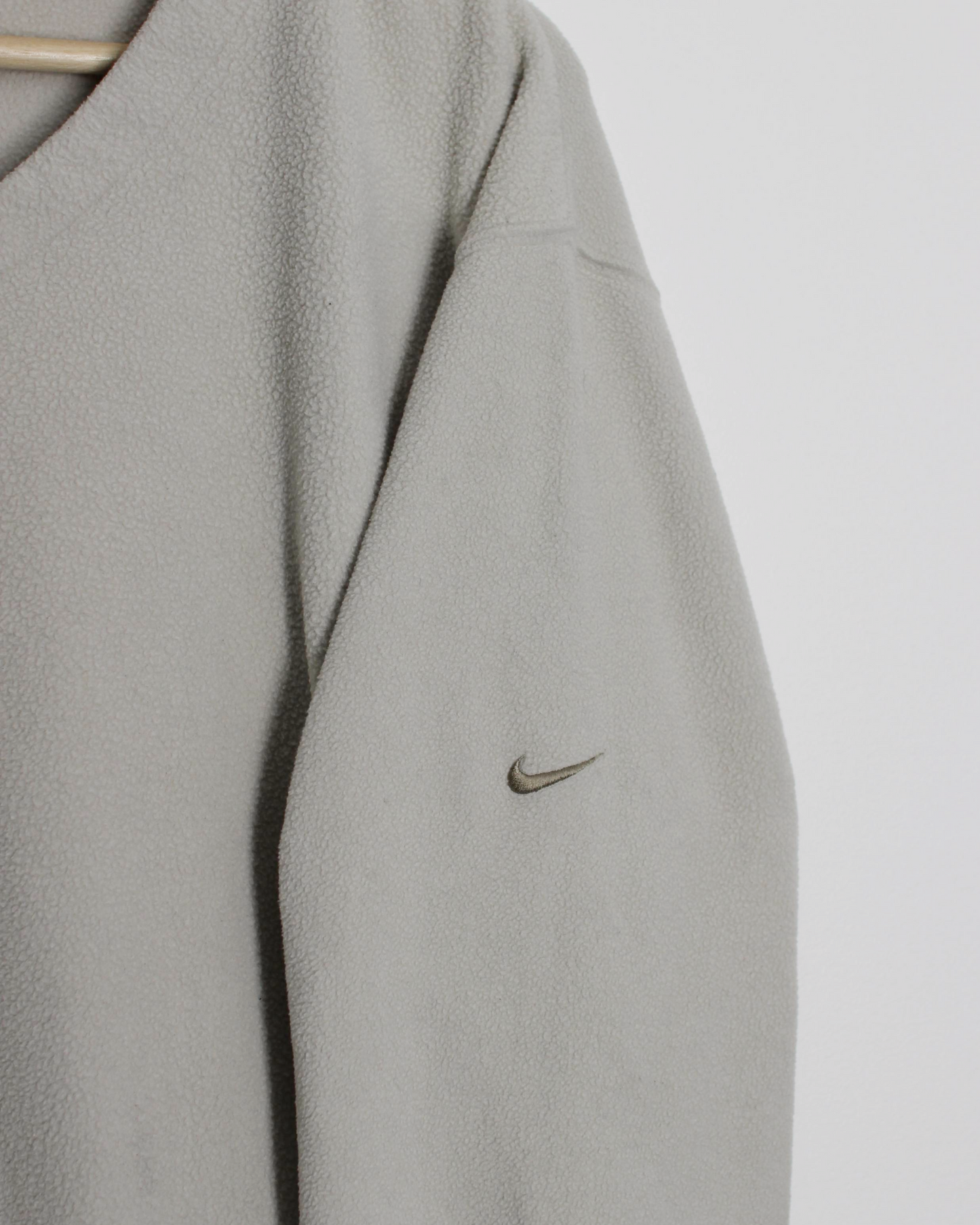 00s Nike Cream V-Neck Pullover Fleece (L)