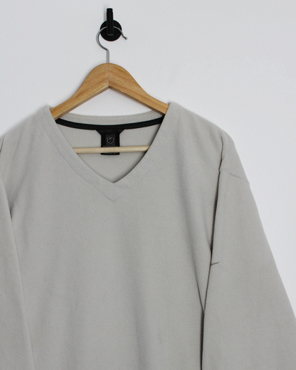 00s Nike Cream V-Neck Pullover Fleece (L)