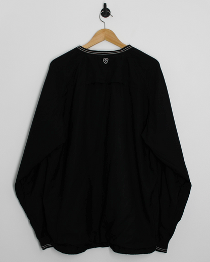 00s Nike Shield logo Black V-Neck Windbreaker (XL)