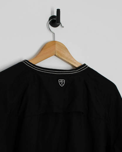 00s Nike Shield logo Black V-Neck Windbreaker (XL)