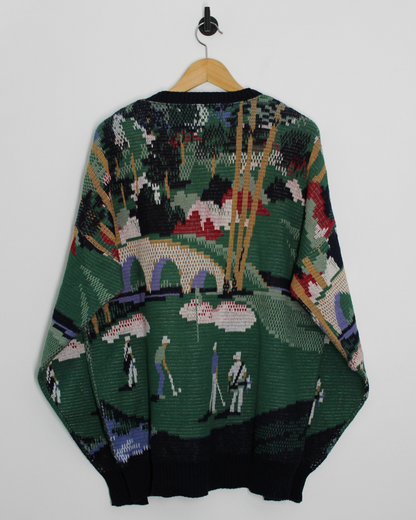 90s Crossings Abstract Crewneck Knit (XL)